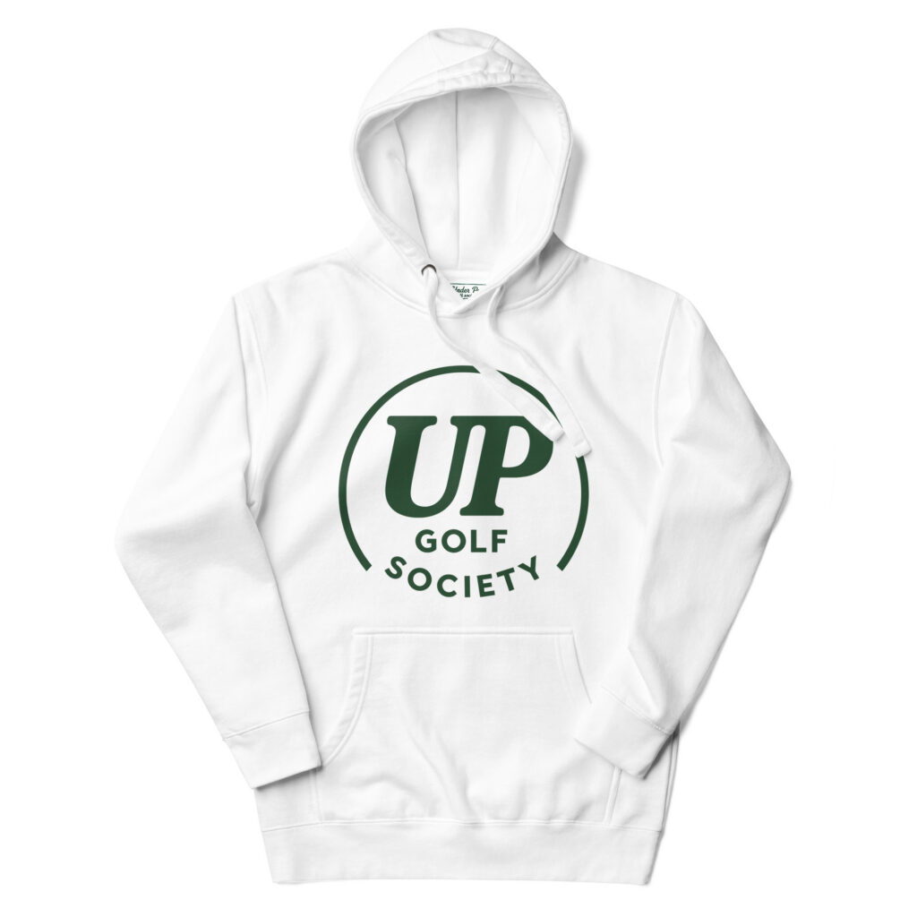 Hoodie golf blanc UP Circle UP Golf Society