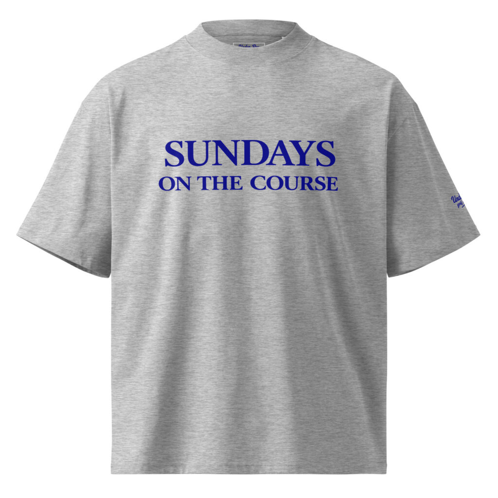 Sundays On The Course. Bleu/Gris, Oversized — UP Golf Society