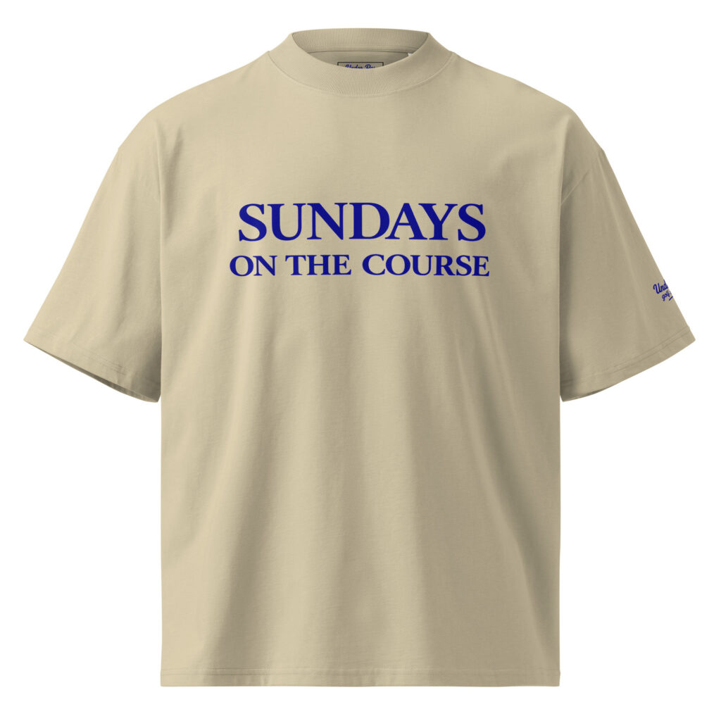Sundays On The Course. Bleu/Sable, Oversized — UP Golf Society