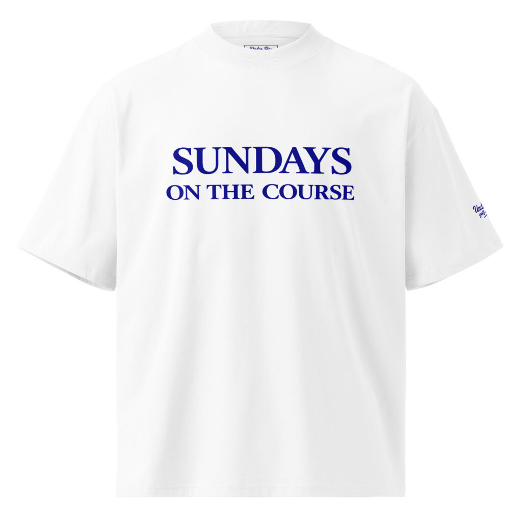 Sundays On The Course. Bleu/Blanc, Oversized — UP Golf Society