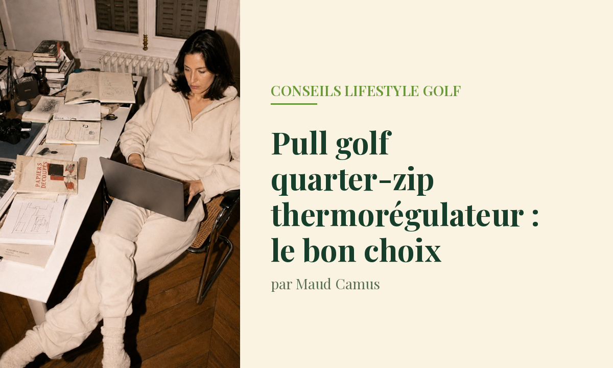 pull golf quarter-zip thermorégulateur