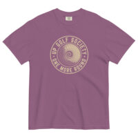 One More Round dusty mauve UP Golf Society — t-shirt golf coton unisexe
