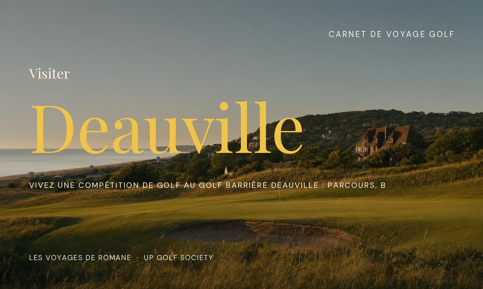 compétition de golf au Golf Barrière Deauville