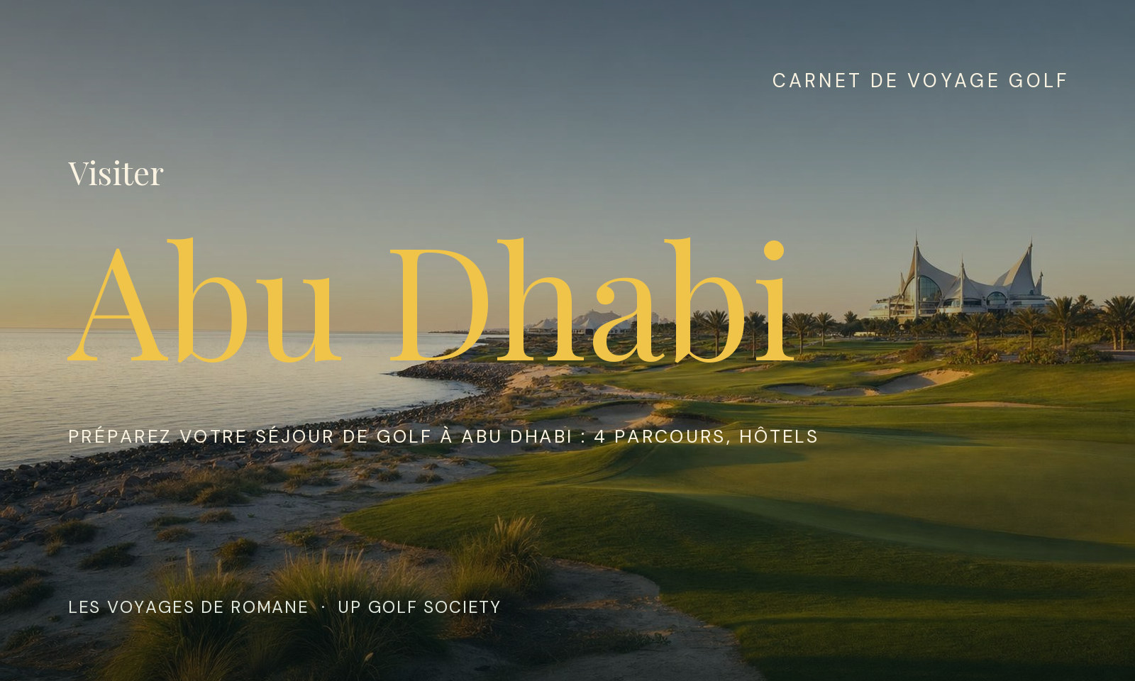 séjour de golf à Abu Dhabi