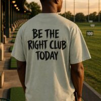T-shirt vert sauge Be The Right Club Today porté en situation