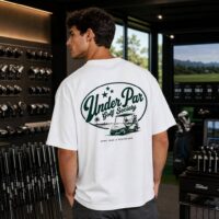 Born Under Par, T-shirt Oversized – photo produit UP Golf Society