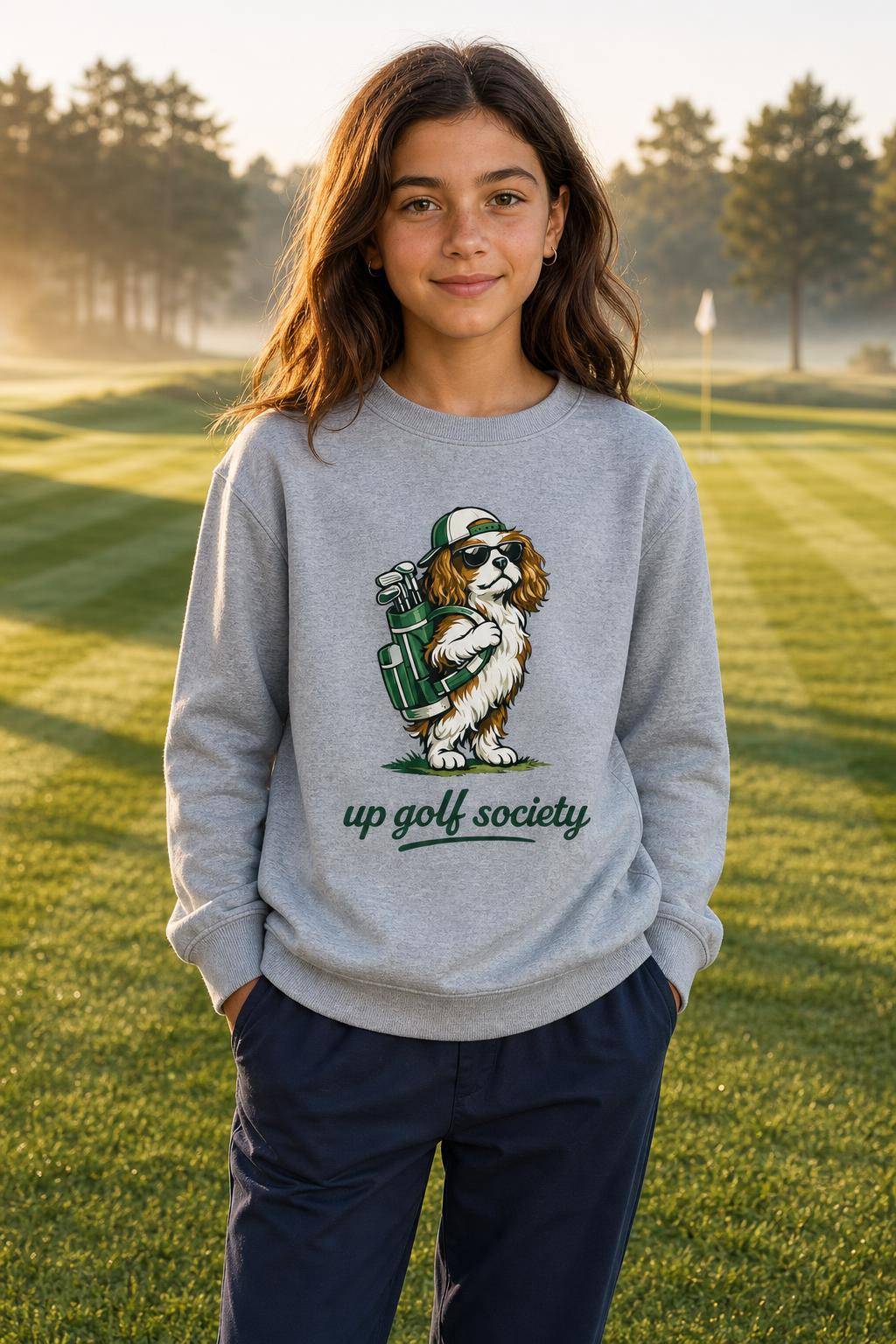 Personne portant le sweat gris chiné Sean en situation