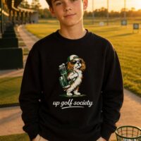 Sweat noir Sean Classic Crewneck porté en situation