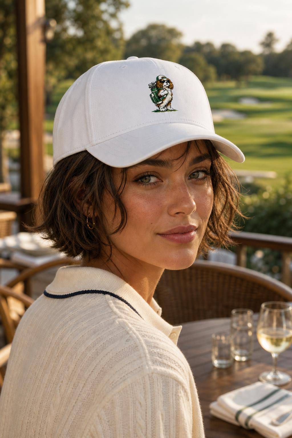 Casquette blanche Sean Discreet Member portée en situation