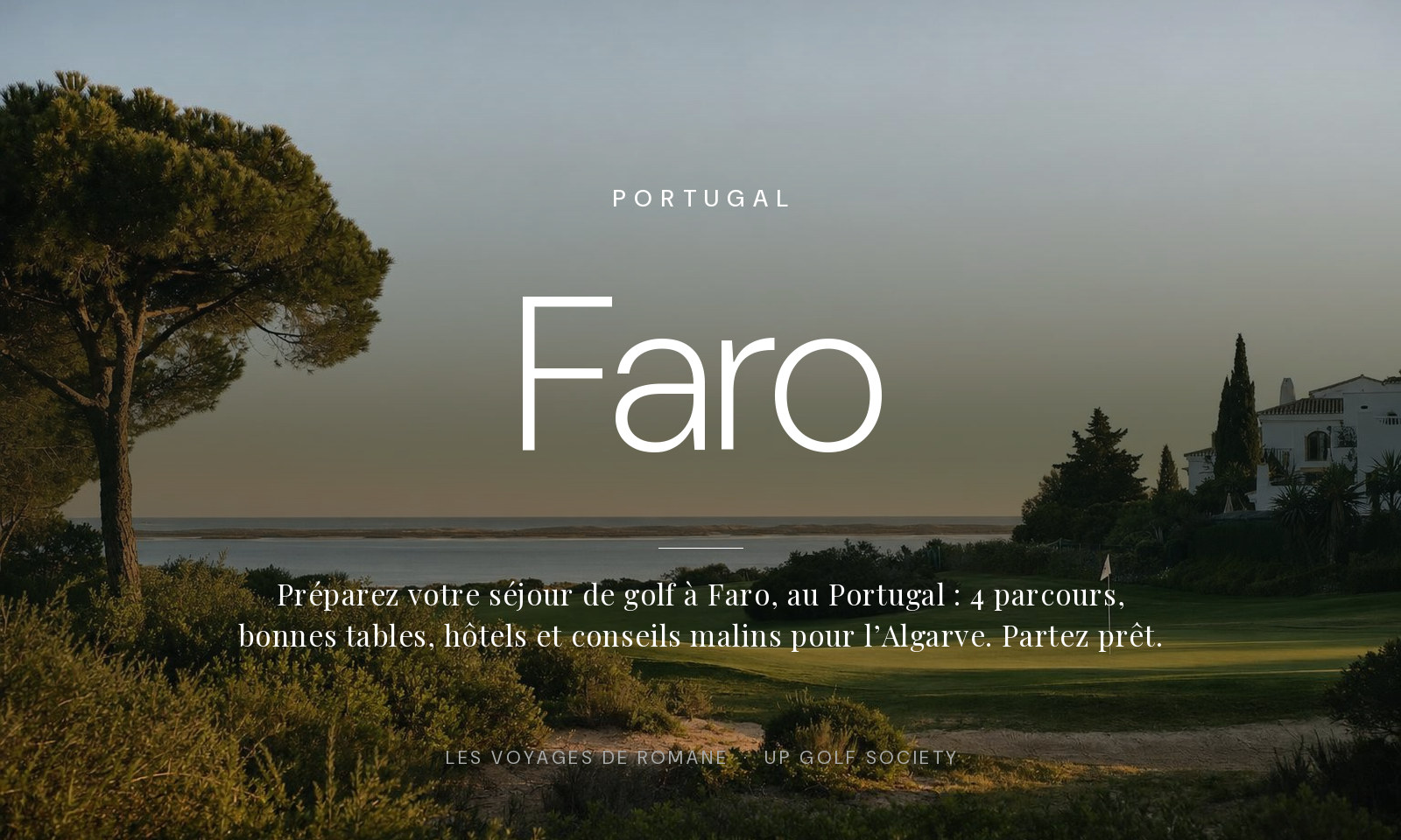 séjour de golf à Faro, au Portugal