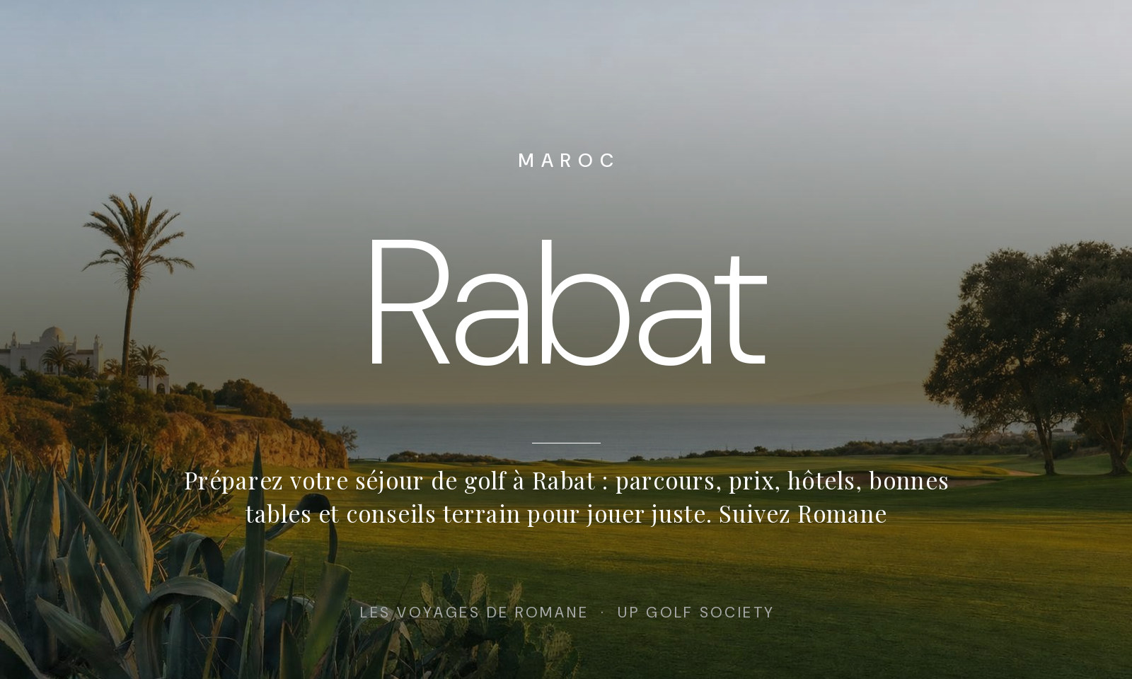 séjour de golf à Rabat