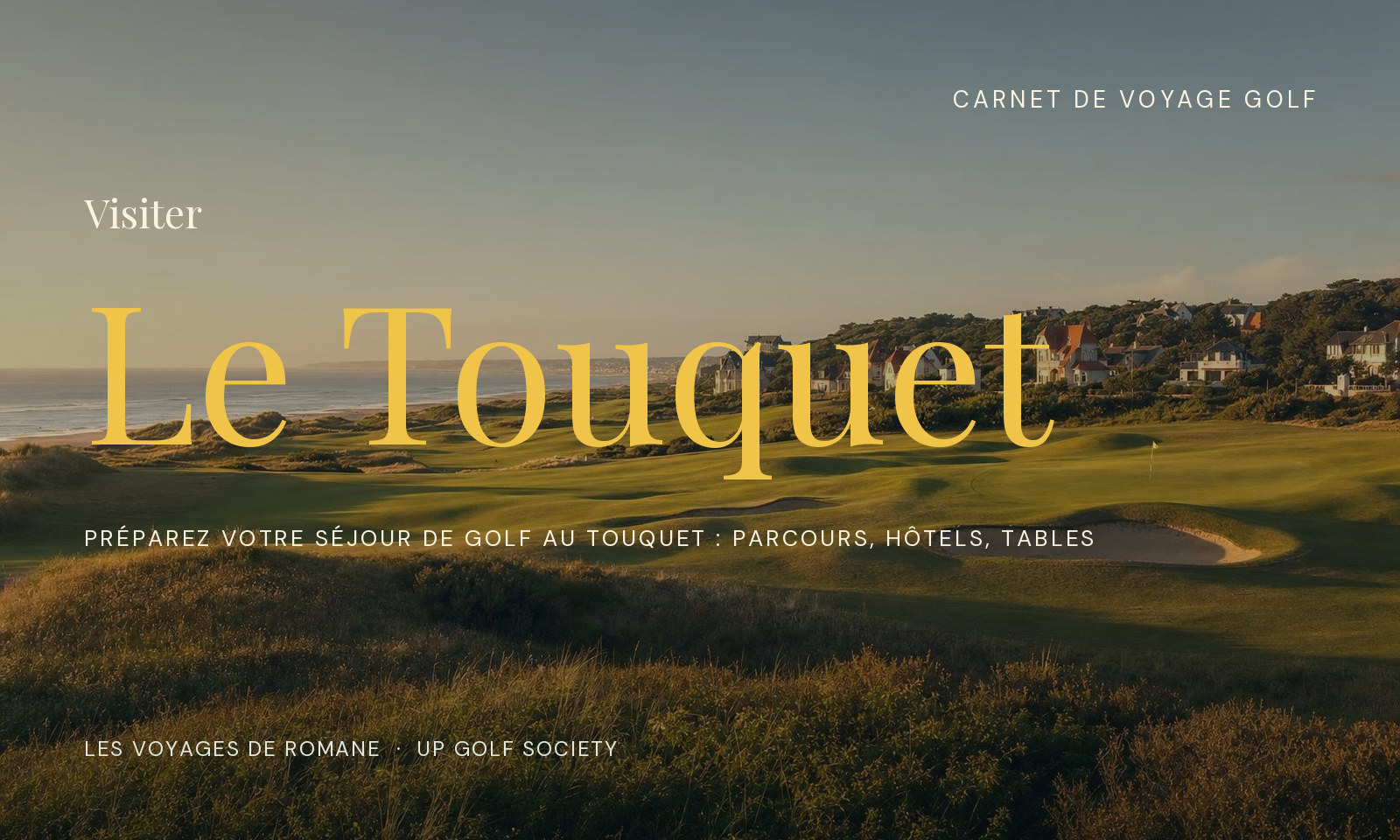 séjour de golf au Touquet