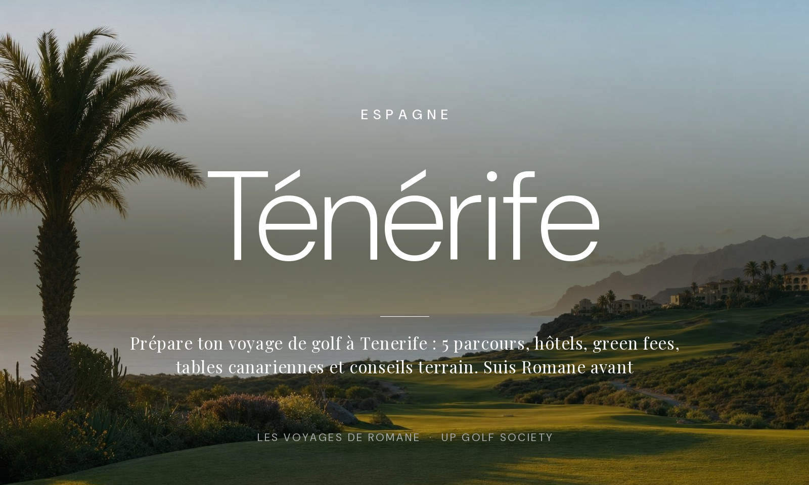 voyage de golf à Tenerife