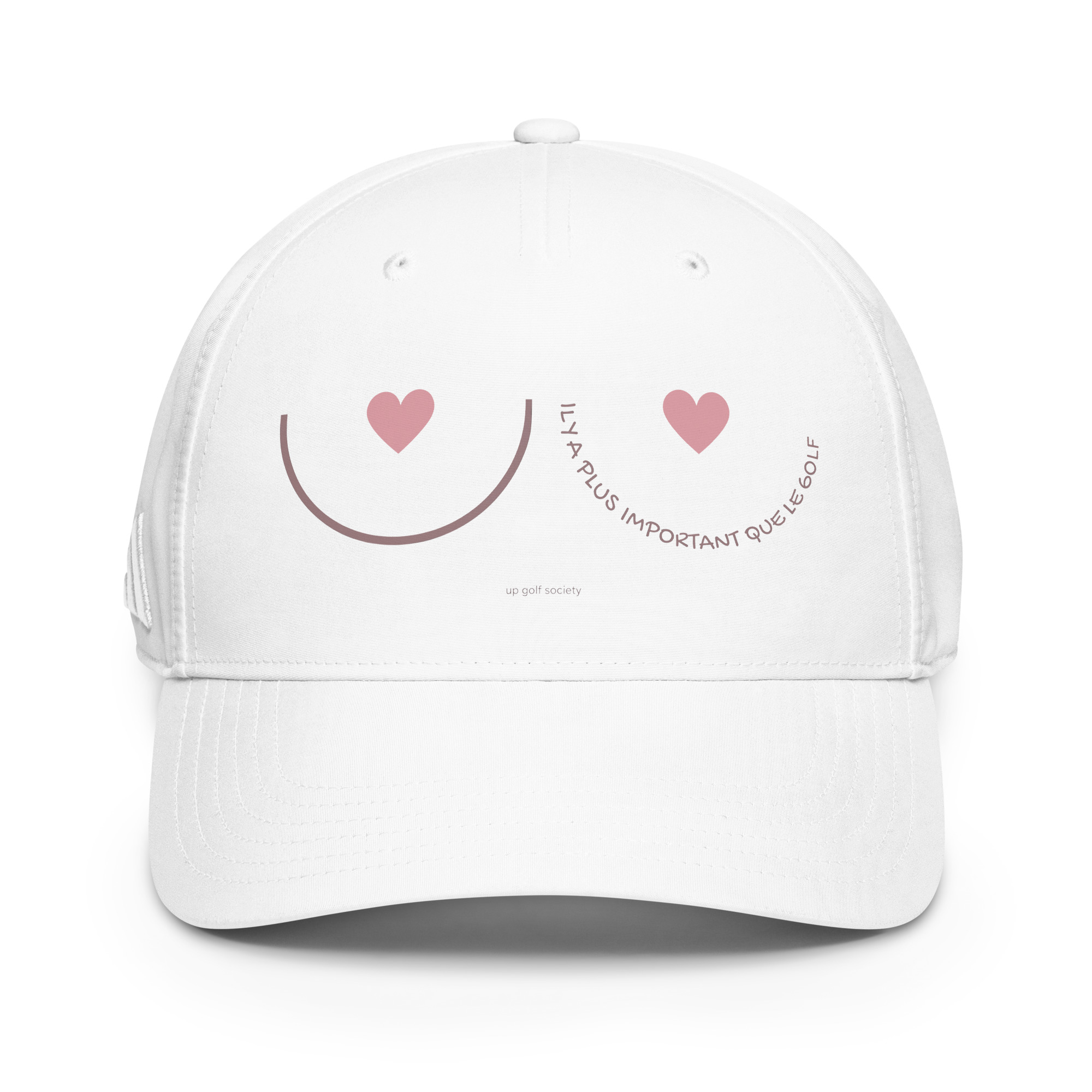 Casquette adidas Octobre Rose blanche UP Golf Society, vue de face