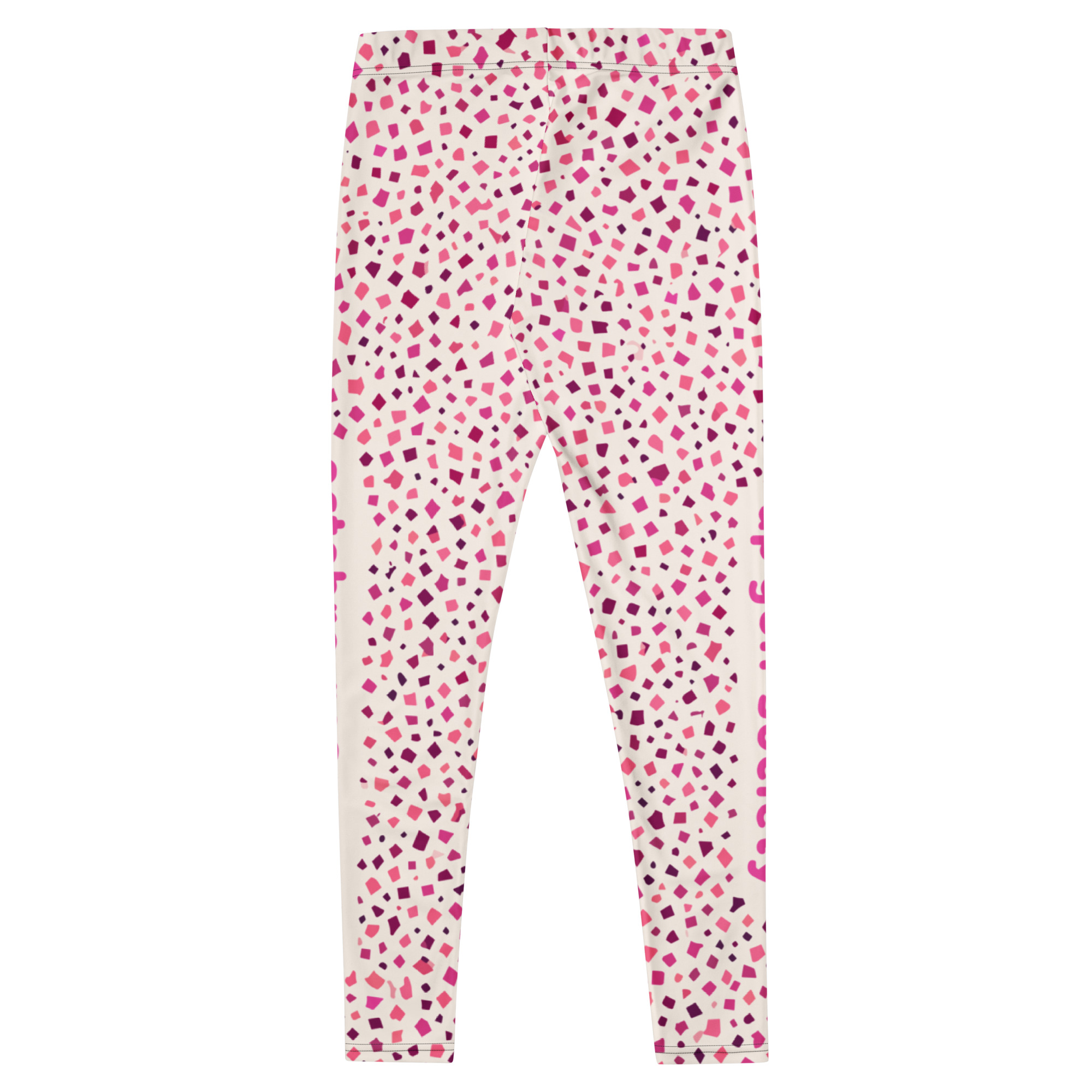 Legging rose et blanc à confettis Octobre Rose UP Golf Society, vue de dos