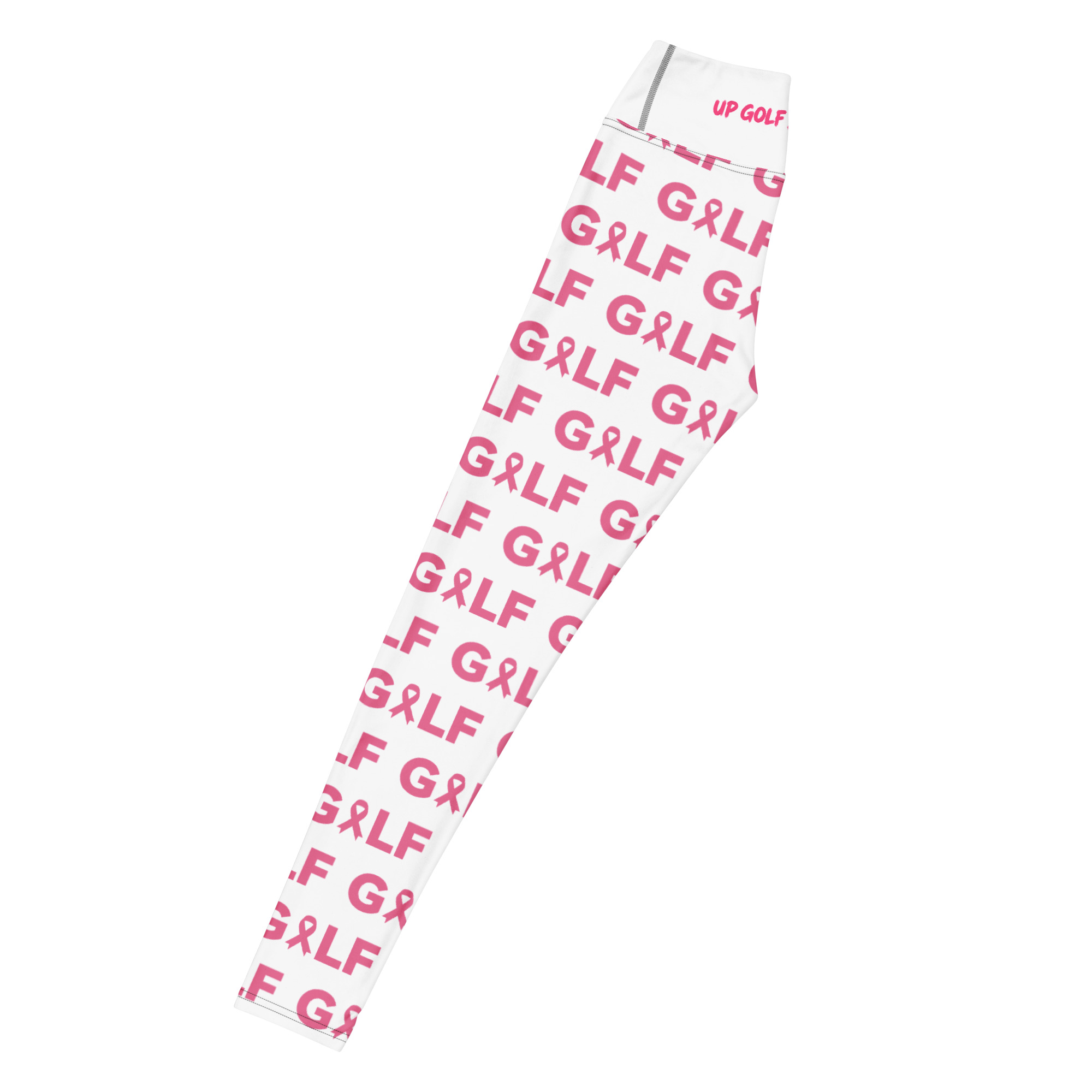 Legging ruban rose Octobre Rose UP Golf Society, vue de profil gauche
