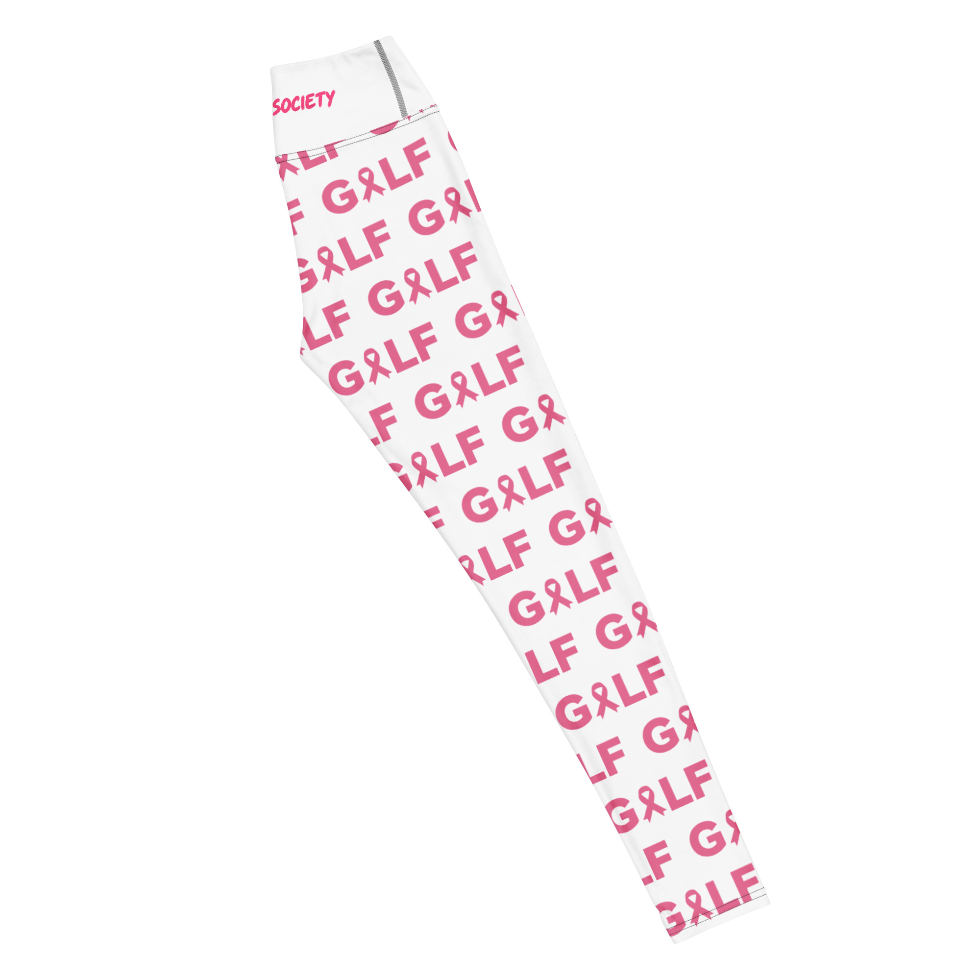 Legging ruban rose Octobre Rose UP Golf Society, vue de profil droit