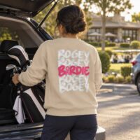 Bogey Bogey Birdie, sweat Octobre Rose. Sable – photo produit UP Golf Society