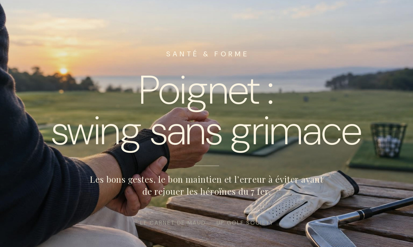golf douleur poignet