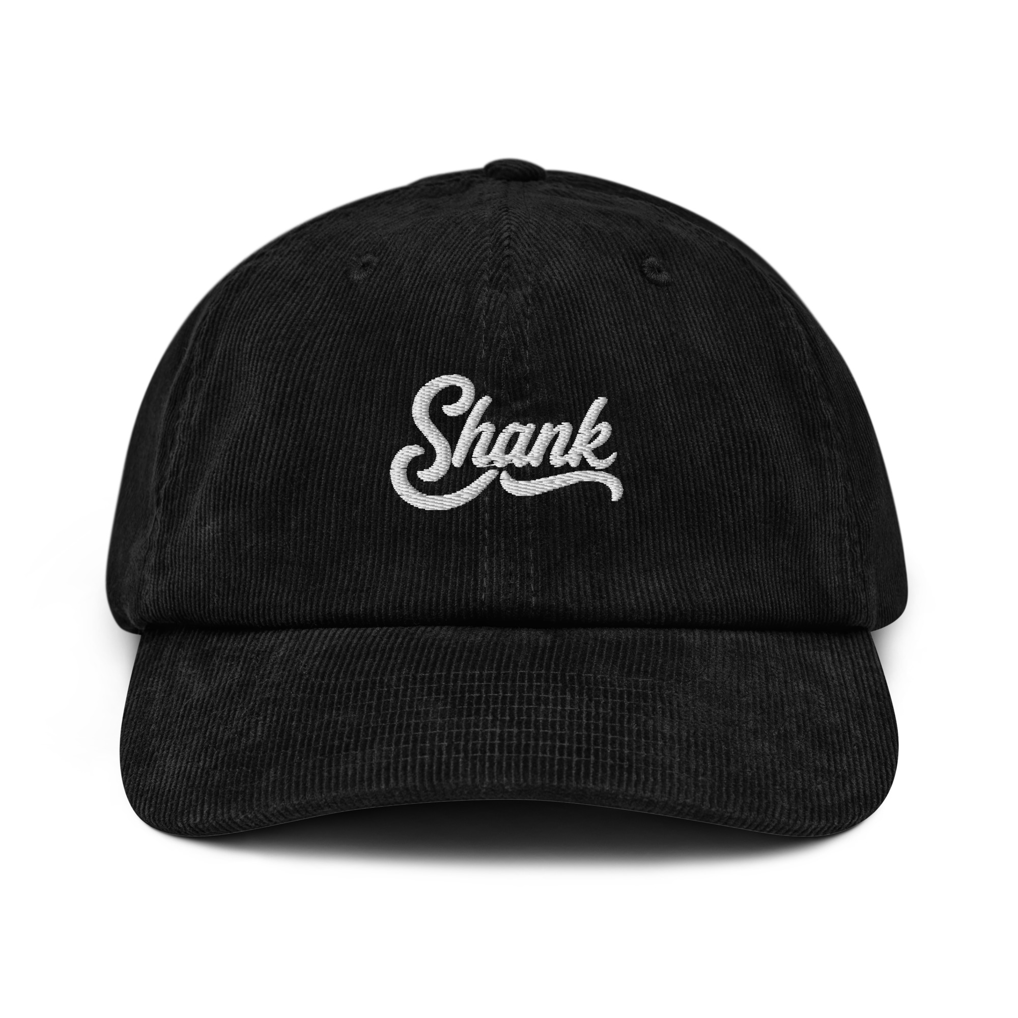 Casquette Shank noire en velours côtelé portée en situation