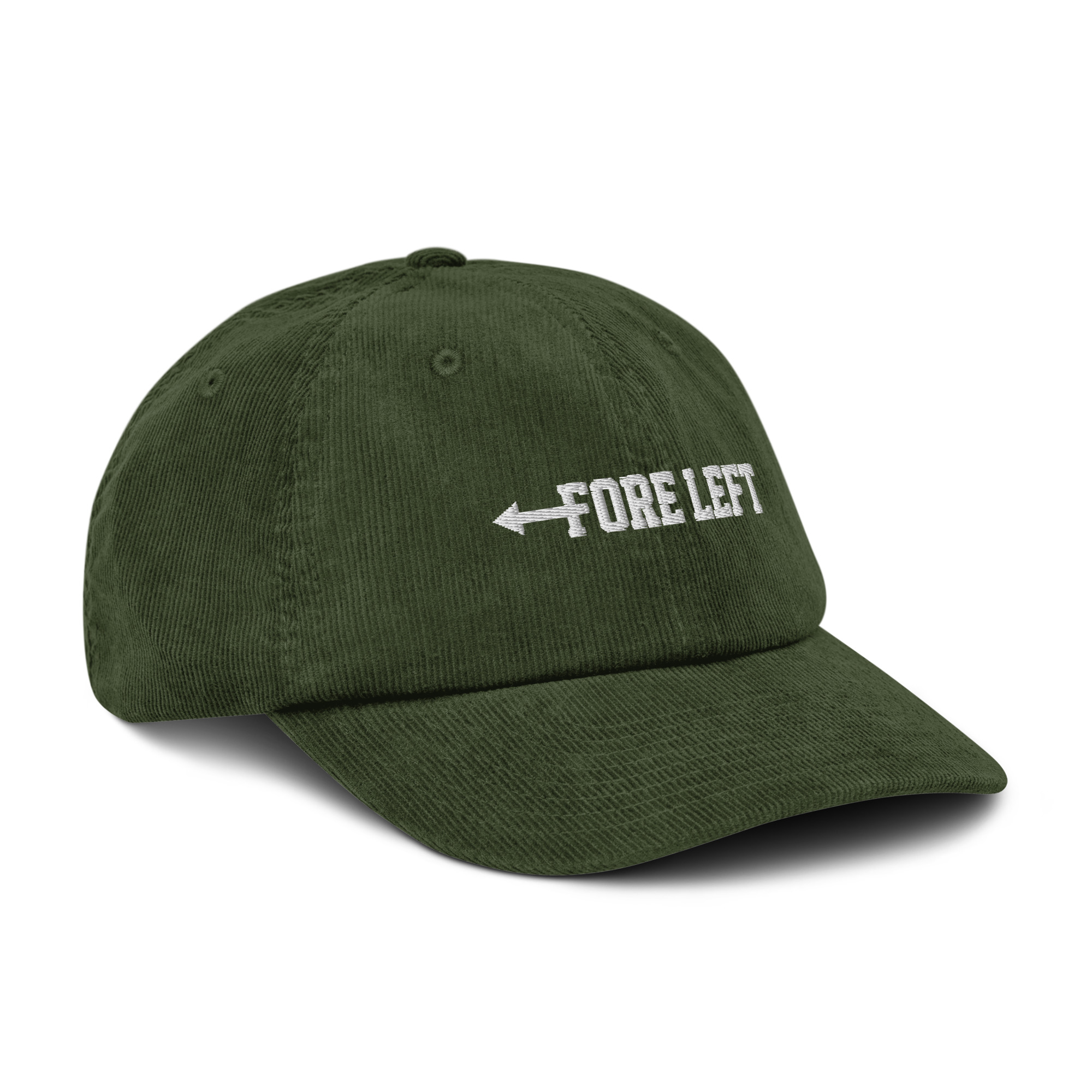 Autre vue détourée de la casquette Fore Left en velours côtelé