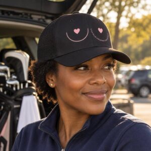 Plus important que le golf, trucker Octobre Rose. Noire
