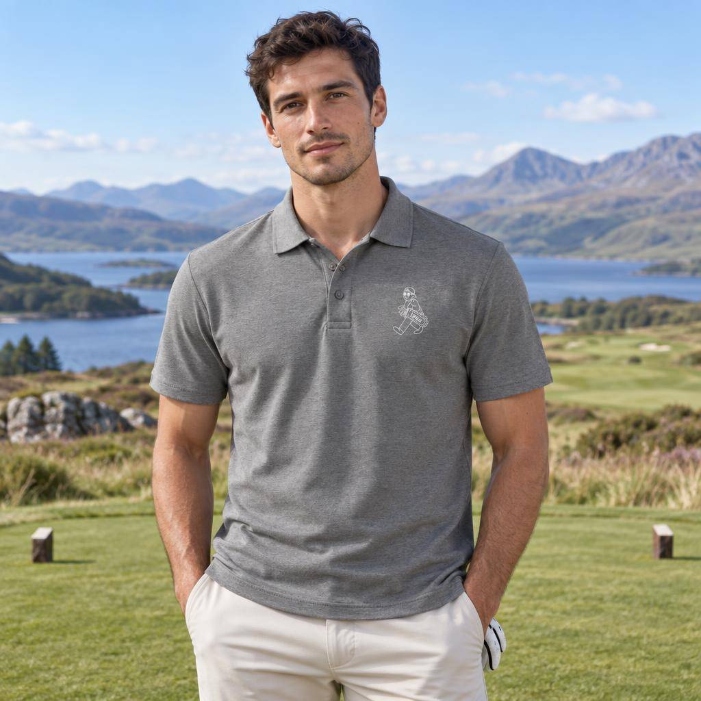 Polo Tommy, Gris – photo produit UP Golf Society