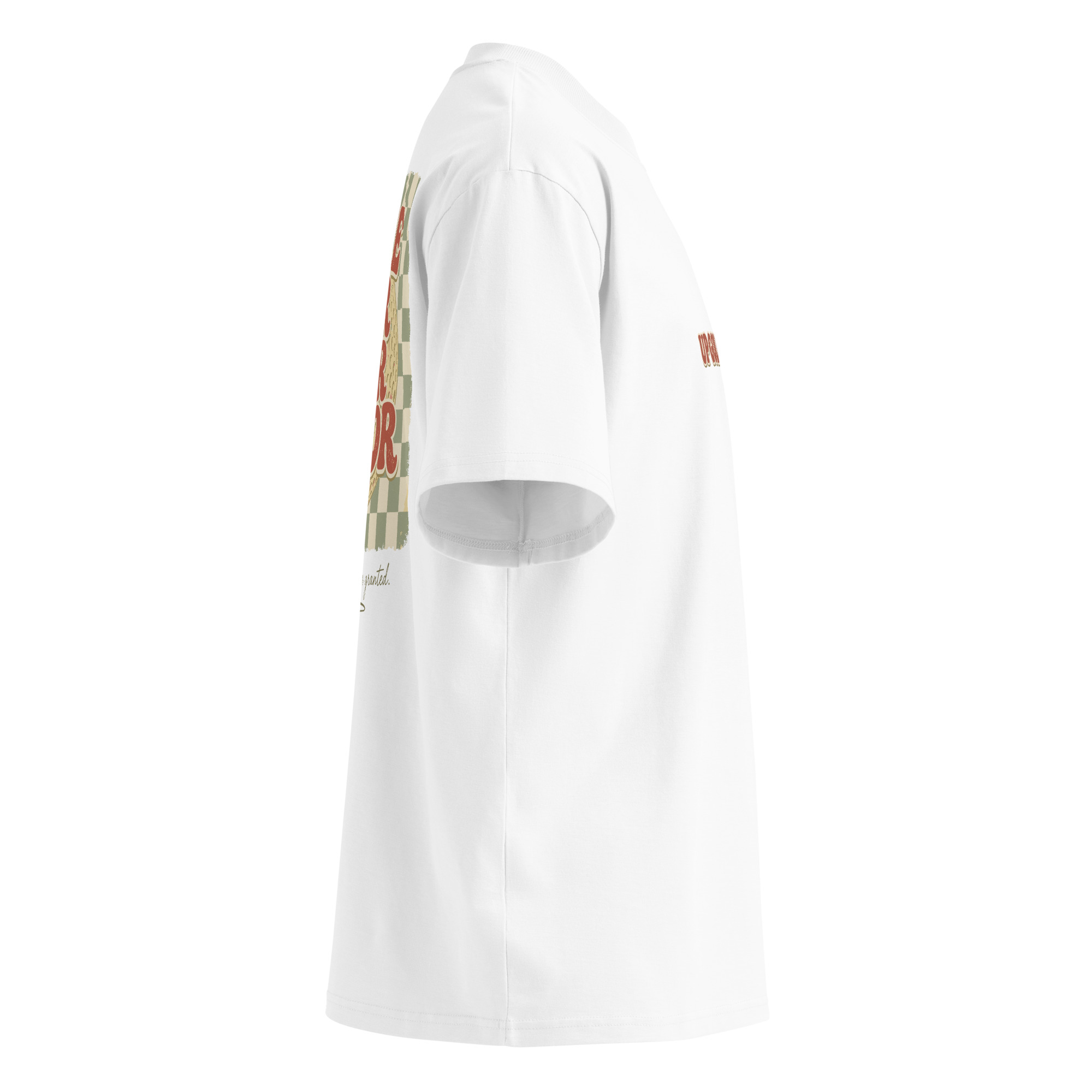 T-shirt More Par Por Favor oversized UP Golf Society, vue de profil droit
