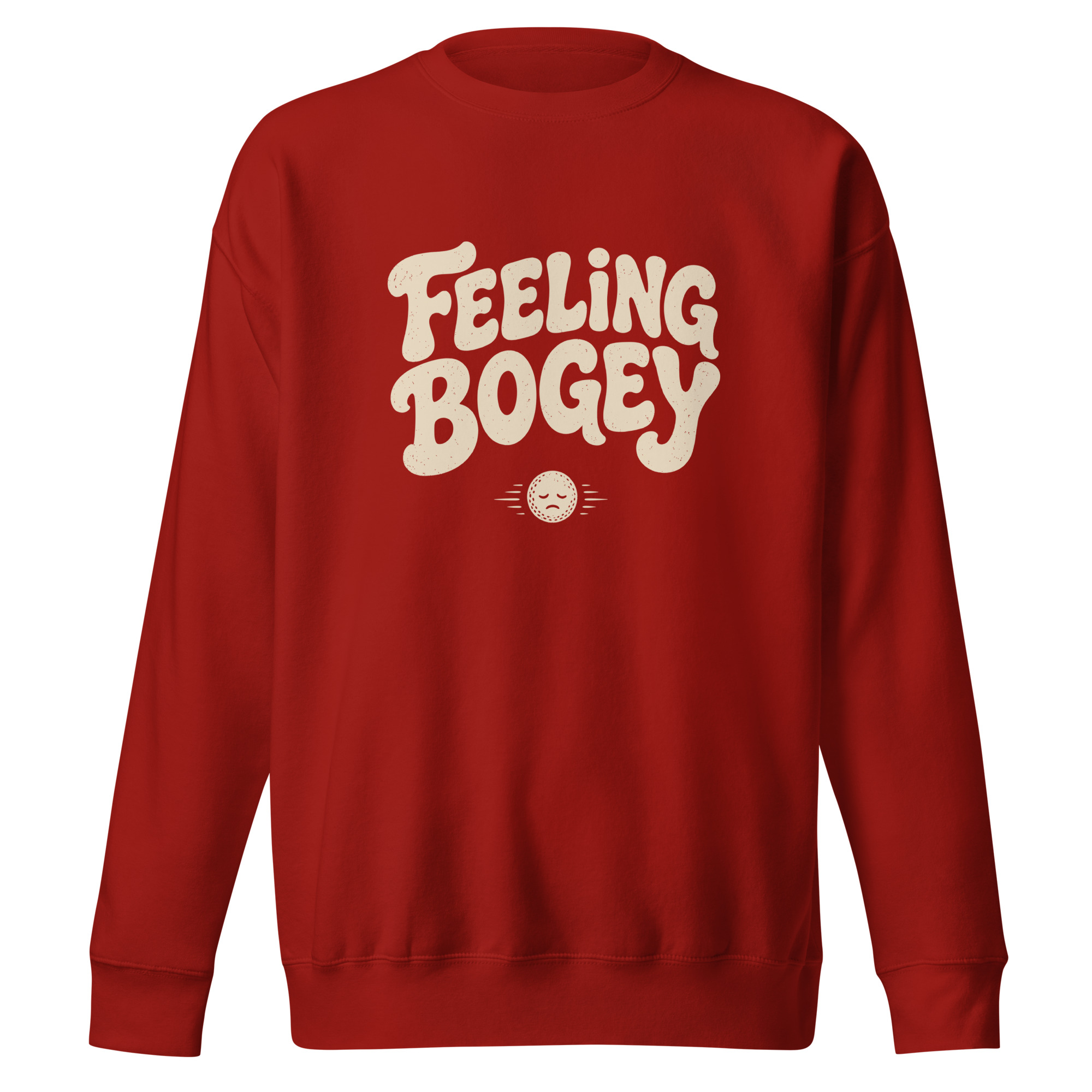 Sweat rouge Feeling Bogey porté en situation