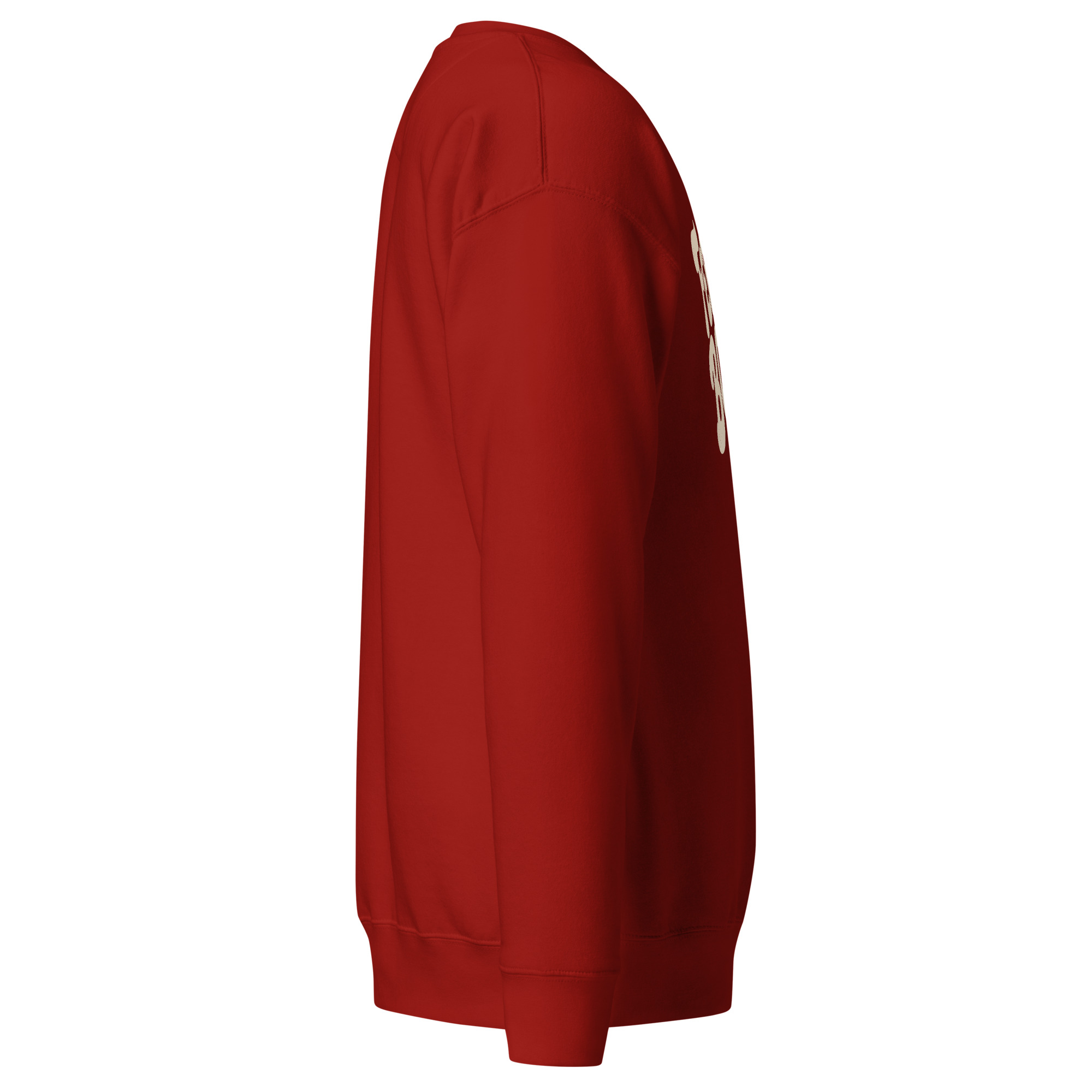 Autre vue détourée du sweat rouge Feeling Bogey