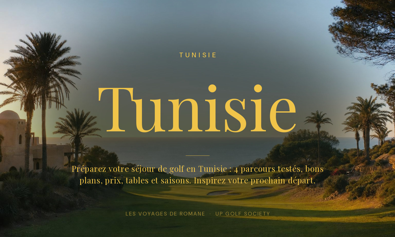 séjour de golf en Tunisie