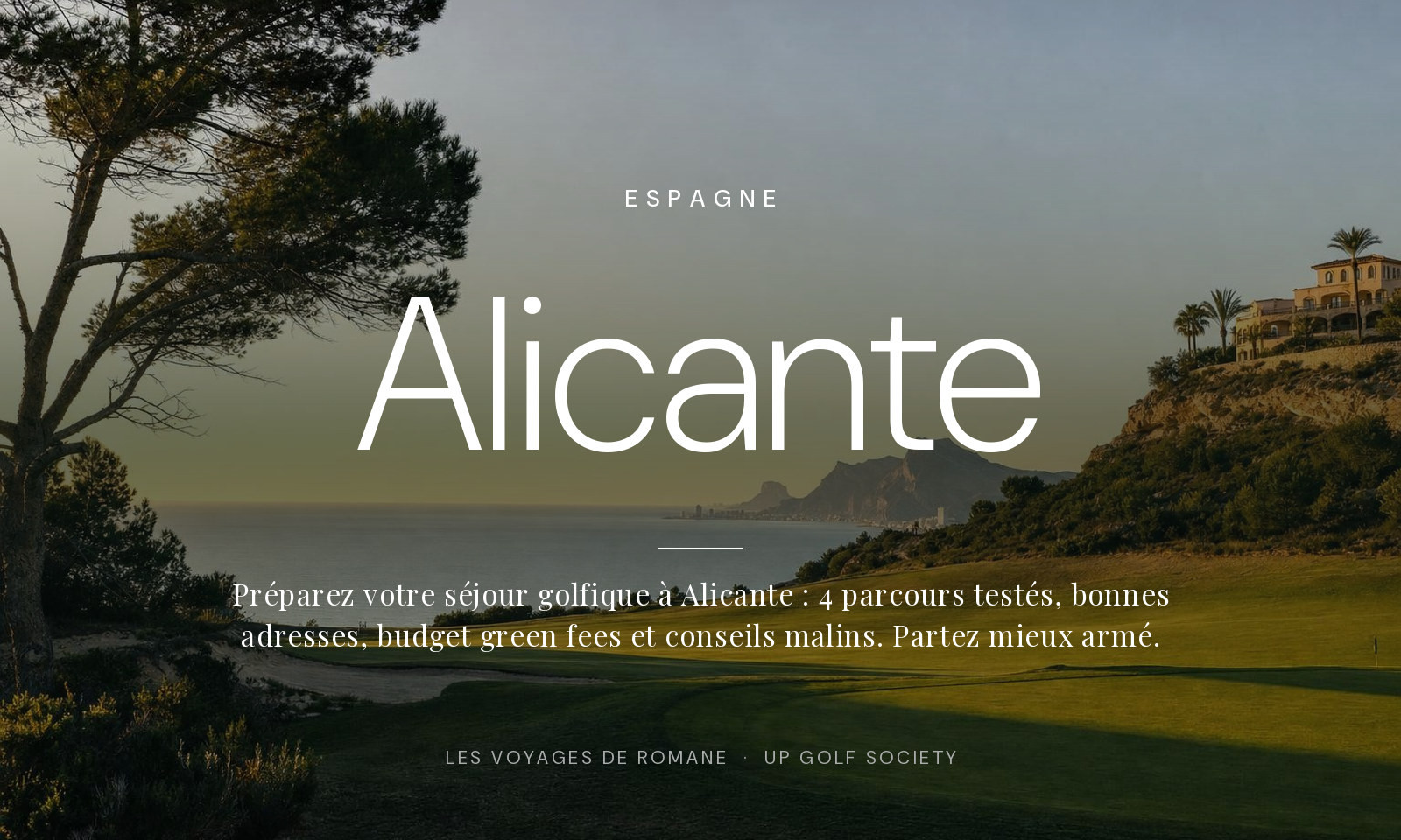séjour golfique à Alicante