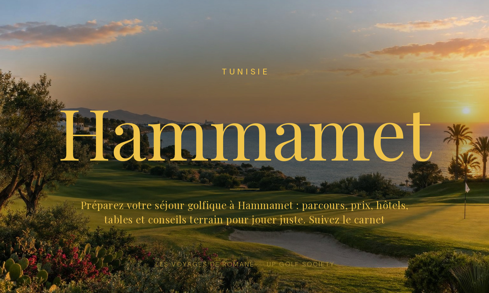 séjour golfique à Hammamet