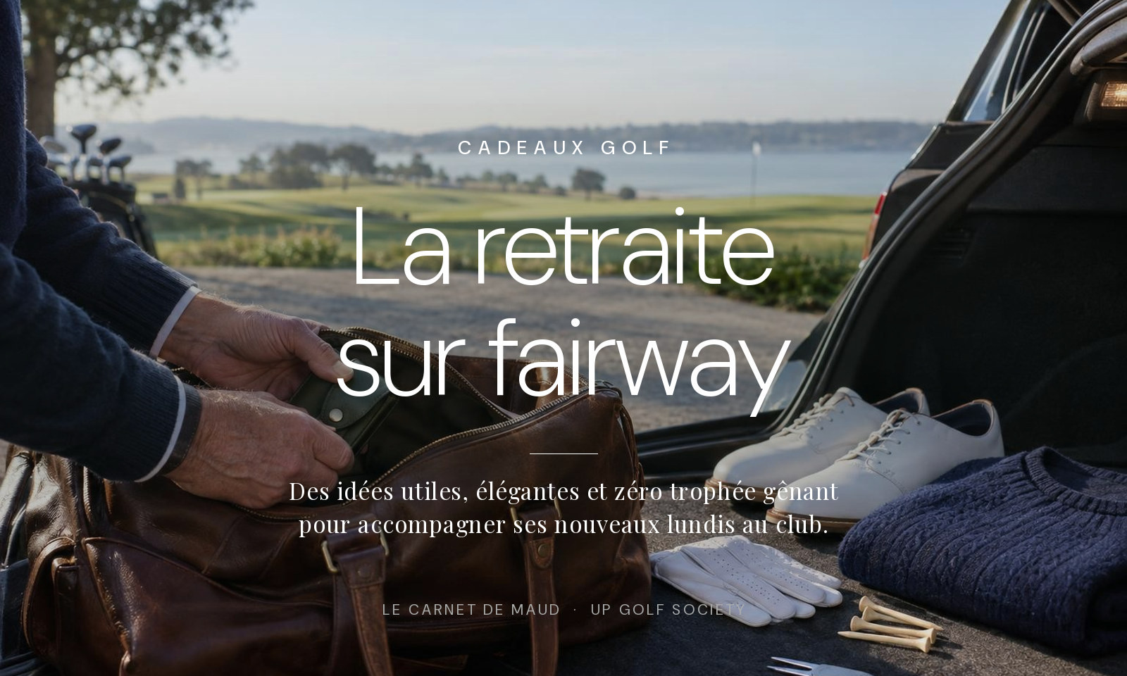 cadeau de retraite pour un golfeur