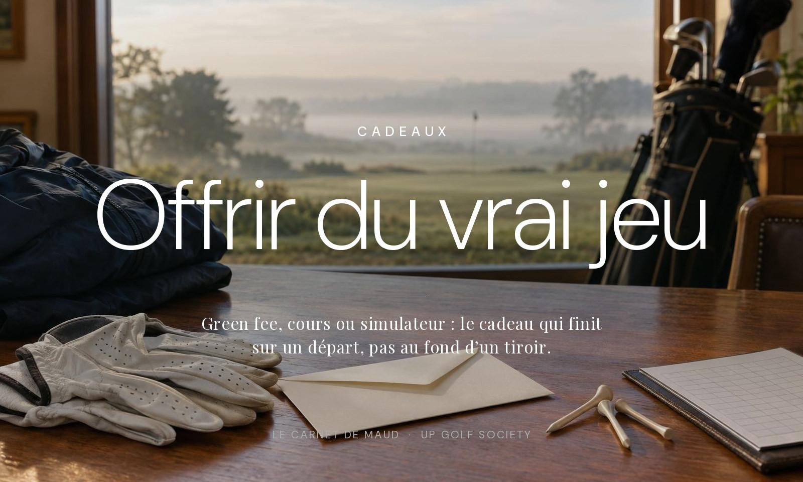 carte cadeau pour offrir un green fee de golf