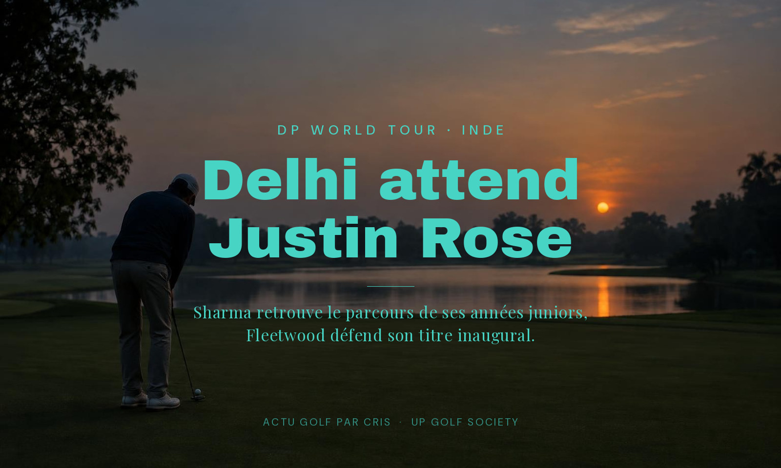Delhi attend Justin Rose — Dp World Tour · Inde